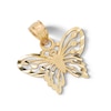 Thumbnail Image 3 of 10K Solid Gold Diamond-Cut Butterfly Necklace Charm