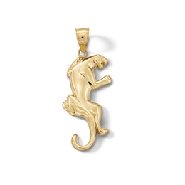 10K Solid Gold Panther Necklace Charm