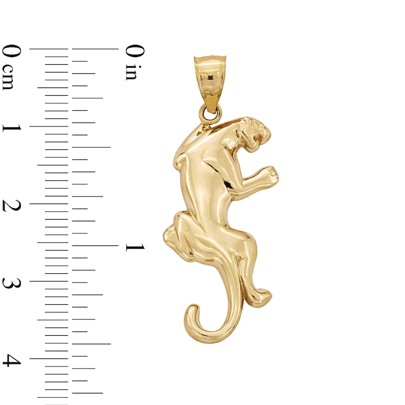 Main Image 4 of 10K Solid Gold Panther Necklace Charm