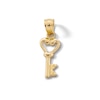 Thumbnail Image 1 of 10K Solid Gold Heart Key Necklace Charm