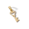 Thumbnail Image 3 of 10K Solid Gold Heart Key Necklace Charm