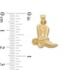 Thumbnail Image 4 of 10K Solid Gold Cowboy Boot Necklace Charm