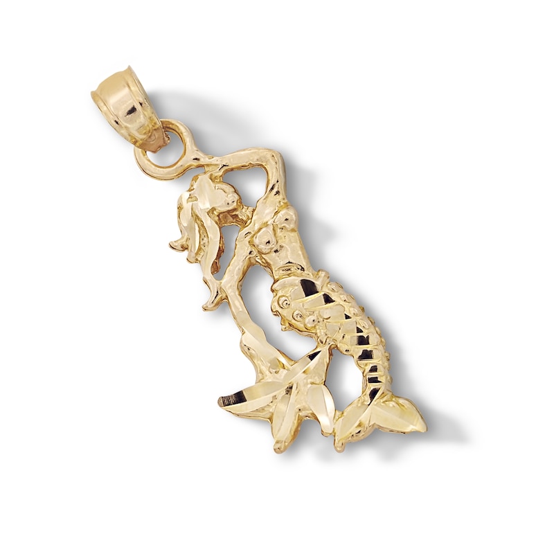 Main Image 3 of 10K Solid Gold Mermaid Necklace Charm