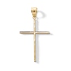 Thumbnail Image 1 of 10K Solid Gold Slender Cross Necklace Charm