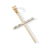 Thumbnail Image 3 of 10K Solid Gold Slender Cross Necklace Charm