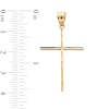 Thumbnail Image 4 of 10K Solid Gold Slender Cross Necklace Charm