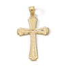 Thumbnail Image 1 of 10K Solid Gold Diamond-Cut Cross Necklace Charm