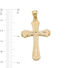 Thumbnail Image 4 of 10K Solid Gold Diamond-Cut Cross Necklace Charm