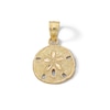 Thumbnail Image 1 of 10K Solid Gold Diamond-Cut Sand Dollar Necklace Charm