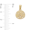 Thumbnail Image 4 of 10K Solid Gold Diamond-Cut Sand Dollar Necklace Charm