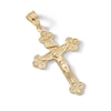 Thumbnail Image 3 of ​​​​​​​​​​​​​​10K Solid Gold Budded End Crucifix Necklace Charm