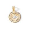 Thumbnail Image 1 of 10K Semi-Solid Gold CZ Holy Spirit Two-Tone Necklace Charm