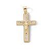 Thumbnail Image 1 of 10K Semi-Solid Gold CZ Crucifix Necklace Charm