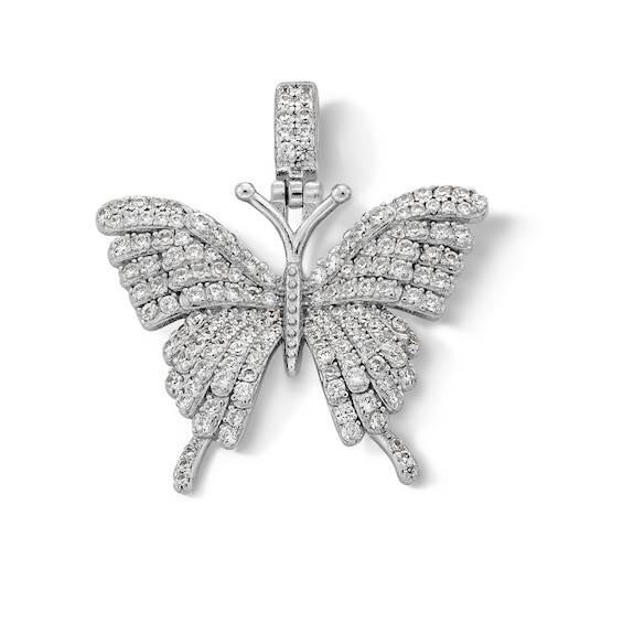 Sterling Silver CZ Butterfly Necklace Charm