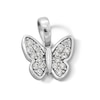 Thumbnail Image 1 of Sterling Silver CZ Mini Butterfly Necklace Charm