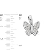 Thumbnail Image 4 of Sterling Silver CZ Mini Butterfly Necklace Charm