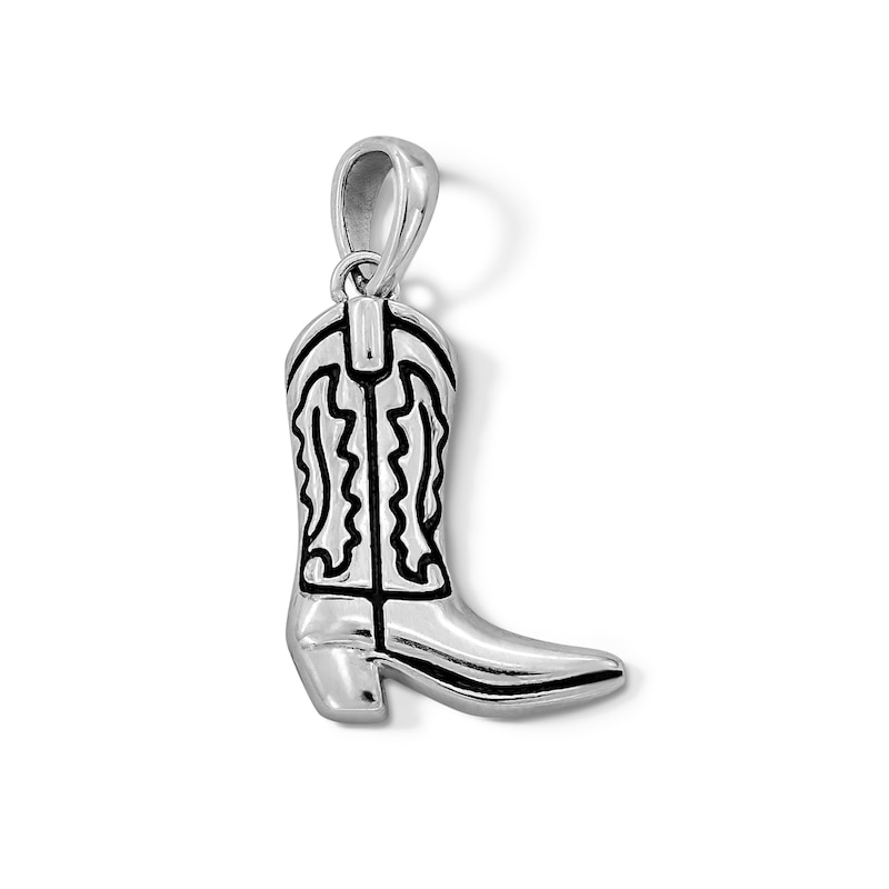 Main Image 1 of Sterling Silver Cowboy Boot Necklace Charm