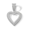 Thumbnail Image 1 of Sterling Silver CZ Heart Necklace Charm