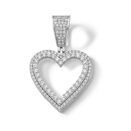 Sterling Silver CZ Heart Necklace Charm