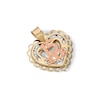 Thumbnail Image 2 of 10K Semi-Solid Gold 15 Anos Heart Two-Tone Necklace Charm