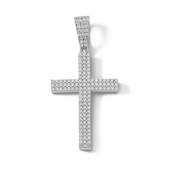 Sterling Silver CZ Cross Necklace Charm