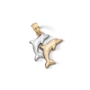 Thumbnail Image 3 of 10K Solid Gold Double Dolphin Two-Tone Necklace Charm