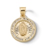 Thumbnail Image 1 of ​​​​​​​10K Semi-Solid Gold CZ Guadalupe Medallion Necklace Charm