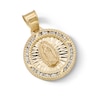 Thumbnail Image 3 of ​​​​​​​10K Semi-Solid Gold CZ Guadalupe Medallion Necklace Charm