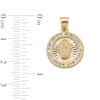 Thumbnail Image 4 of ​​​​​​​10K Semi-Solid Gold CZ Guadalupe Medallion Necklace Charm