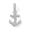 Thumbnail Image 1 of Sterling Silver CZ Anchor Necklace Charm