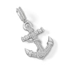 Thumbnail Image 3 of Sterling Silver CZ Anchor Necklace Charm