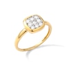 Thumbnail Image 2 of ​​​​​​​14K Gold Plated 1/3 CT. T.W. Lab-Created Diamond Square Rounded Edge Frame Ring