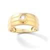 Thumbnail Image 1 of 14K Gold Plated 1/10 CT. TW. Lab-Created Diamond Center Ring