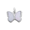 Thumbnail Image 1 of Sterling Silver Mother-of-Pearl Butterfly Necklace Charm