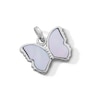 Thumbnail Image 2 of Sterling Silver Mother-of-Pearl Butterfly Necklace Charm