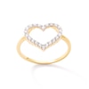 Thumbnail Image 1 of 14K Gold Plated 1/3 CT. T.W. Lab-Created Diamond Heart Outline Ring