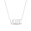 Thumbnail Image 1 of Sterling Silver VOTE Pendant Necklace - 16&quot; + 2&quot;