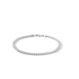 Sterling Silver Cuban Chain Bracelet Made in Italy - 8.5&quot;