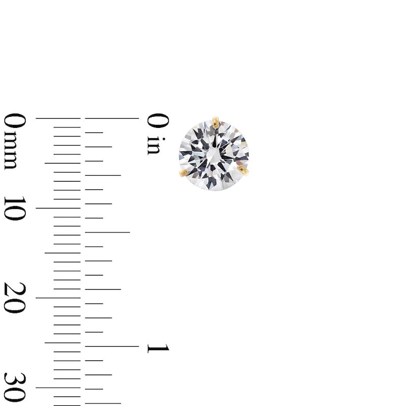 14K Gold CZ Martini Studs