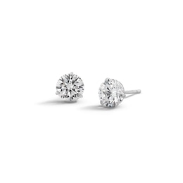 14K White Gold CZ Martini Studs