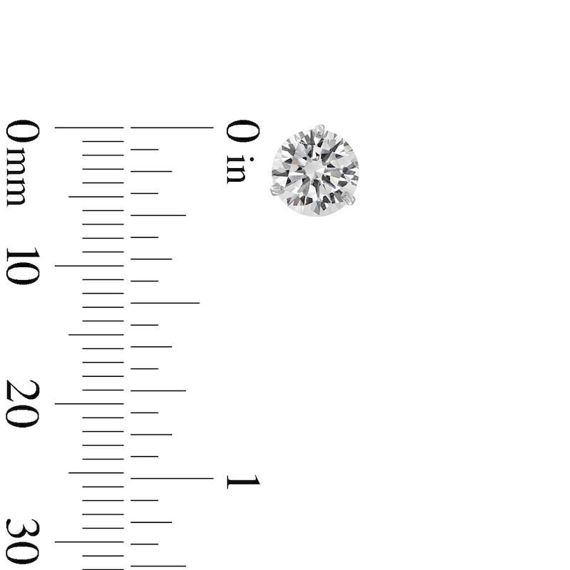 14K White Gold CZ Martini Studs