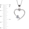 Thumbnail Image 5 of Sterling Silver Heart Birthstone Open Heart Engravable Pendant Necklace