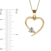 Thumbnail Image 4 of 14K Gold Plated Heart Birthstone Open Heart Engravable Pendant Necklace