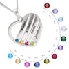 Thumbnail Image 3 of Sterling Silver Birthstone Four Name Heart Pendant Necklace