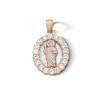 Thumbnail Image 1 of 10K Solid Gold CZ Saint Jude Tri-Tone Necklace Charm