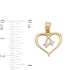 Thumbnail Image 4 of ​​​​​​​​​​​​​​10K Solid Gold CZ Open Heart Necklace Charm