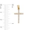 Thumbnail Image 4 of 10K Solid Gold CZ Cross Necklace Charm