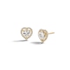 Thumbnail Image 0 of 10K Gold CZ Heart Halo Studs