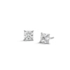 Thumbnail Image 0 of 10K White Gold CZ Square Basket Studs