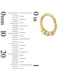 Thumbnail Image 2 of 10K Gold Simulated Opal Clicker Hoop - 18G 5/16&quot;